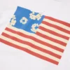 T-shirt met vlag en krans, wit