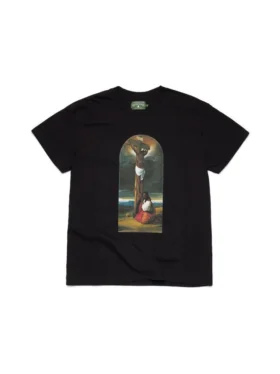 T-shirt 'St. Maria Magdalena aan de voet van het kruis' - zwart