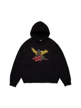 Zwarte Cherub-hoodie, zwart